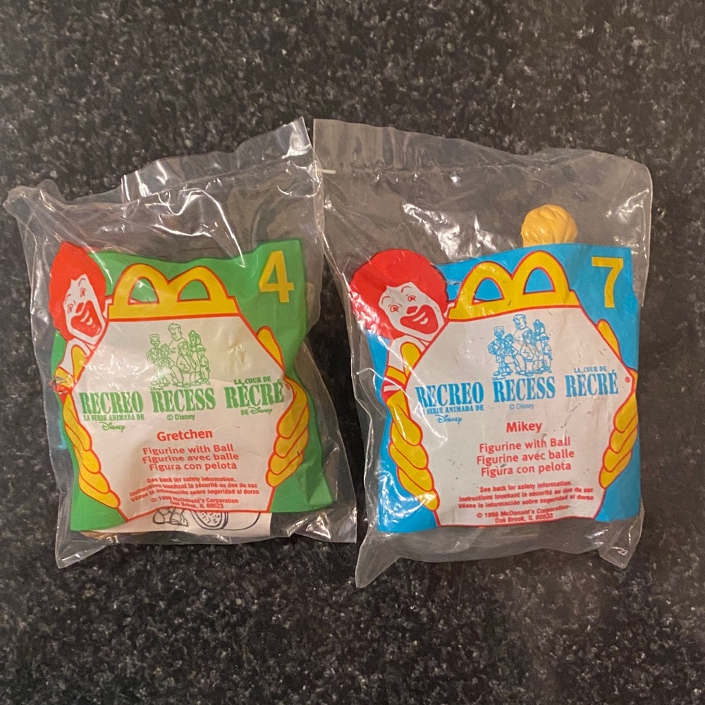 Two Vintage Recess McDonald's Happy Meal Toys Gretchen And Mikey